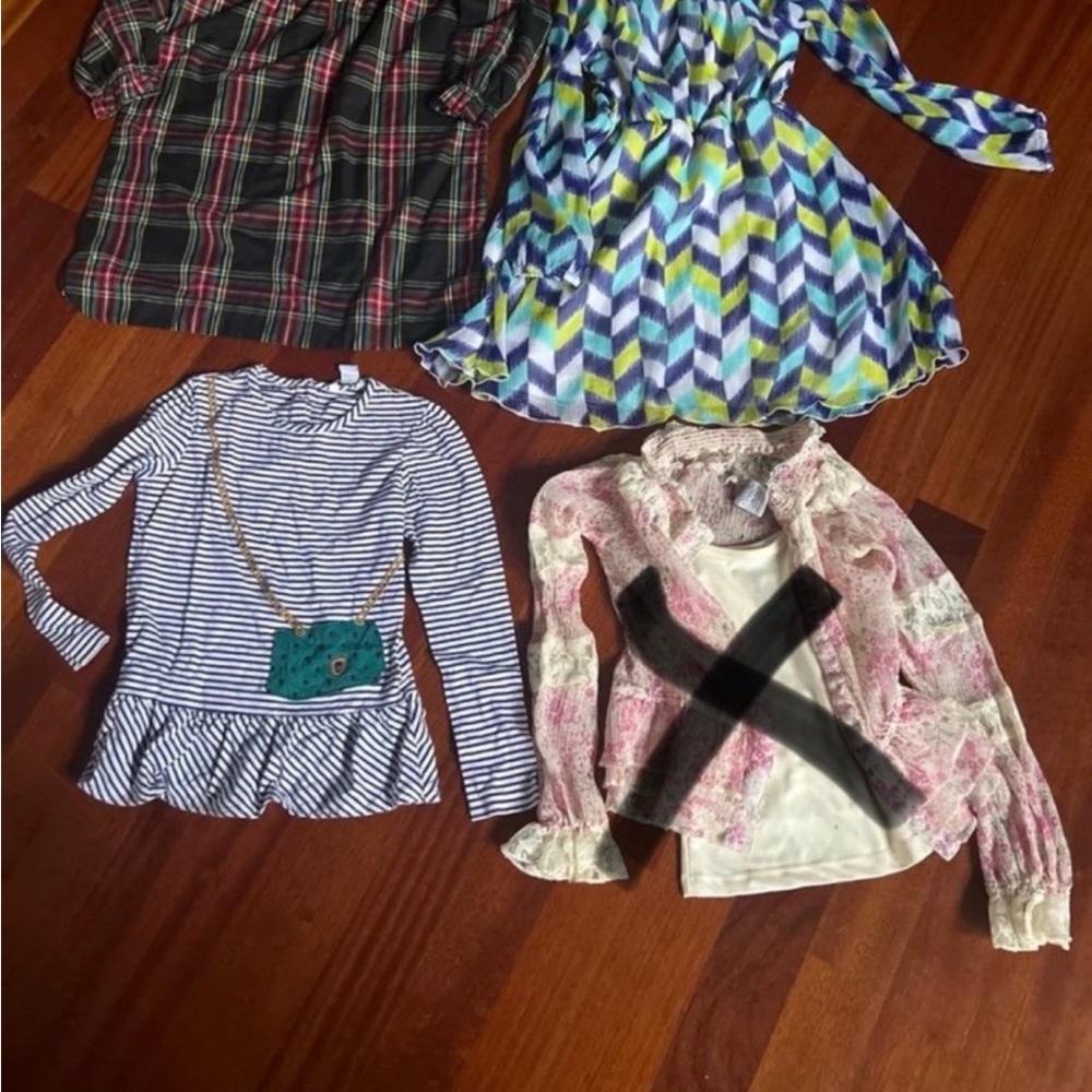 Hartstrings Blue and White Striped Kids Top